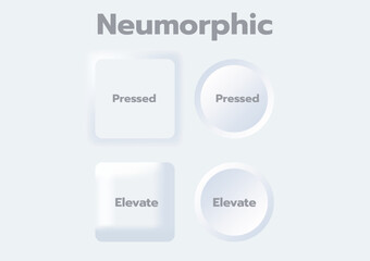 3D Neumorphic Soft UI Design. 3D Bottons.