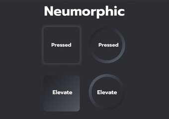 3D Neumorphic Soft UI Design. 3D Bottons.
