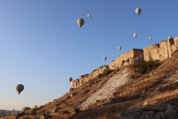 Balloons flying in Cappadocia