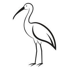 vector illustration of a crane