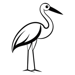 vector illustration of a crane