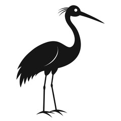 Obraz premium heron silhouette isolated on white