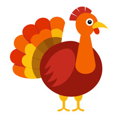 cartoon turkey with a bird