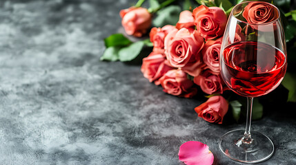 bouquet of red roses with a heart