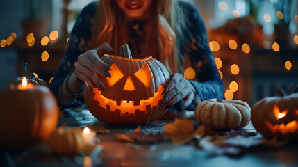 halloween jack o lantern on halloween