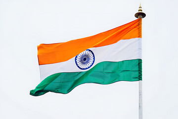 15 August Indian Happy Independence Day Celebration Poster Design Template, illustration of abstract tricolor banner with Indian flag for 15th August Happy Independence, generative ai