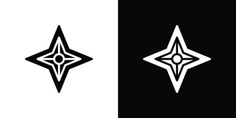Ninja star icon Pixel perfect vector graphics. Symbol, logo illustration. © iconic