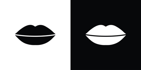 Lips icon Pixel perfect vector graphics. Symbol, logo illustration.