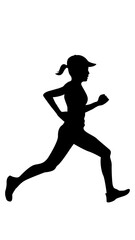 silhouette of a girl jumping