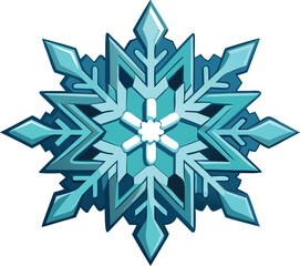 Snowflake Ornament Frosted Edges Vector.