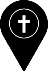 Obraz premium map pointer cross icon