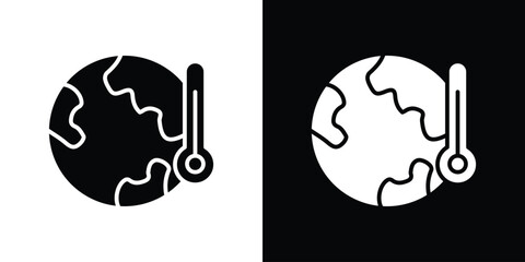 Global warming icon Pixel perfect vector graphics. Symbol, logo illustration.