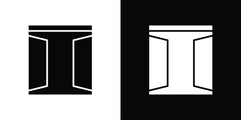 Entrance door icon Pixel perfect vector graphics. Symbol, logo illustration.