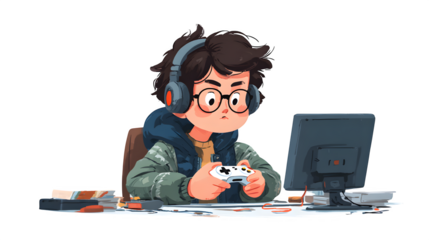 Cartoon vector of a cheerful boy demonstrating typical actions in daily childhood routines, suitable for child-related content, posters, or school materials.