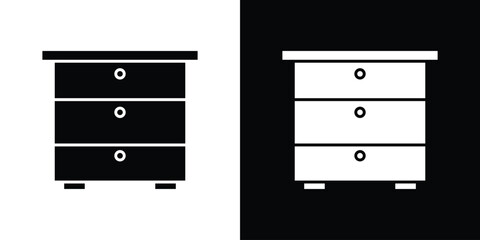 Drawer icon Pixel perfect vector graphics. Symbol, logo illustration.