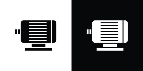 Electric motor icon Pixel perfect vector graphics. Symbol, logo illustration.