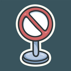 No Entry Sign in isolated background