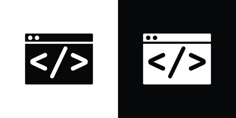Coding icon Pixel perfect vector graphics. Symbol, logo illustration.