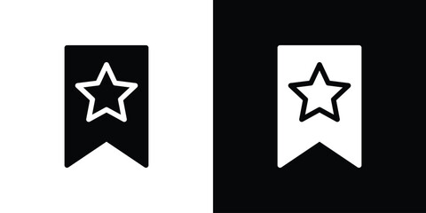 Bookmark star icon Pixel perfect vector graphics. Symbol, logo illustration.