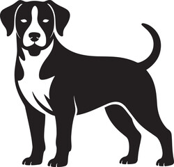 Dog Silhouette Vector Illustration Canine Pet Icon Domestic Animal Design Graphic Element Companion