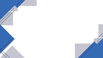 Blue Flat geometric background with white space
