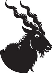 Fototapeta premium majestic Markhor goat isolated silhouette line art illustration design stock photos royalty free image premium quality