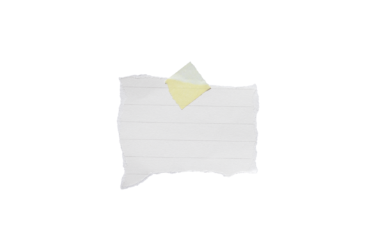 blank lined paper notebook paper with tape isolated on transparent background,note paper message office business tag sign