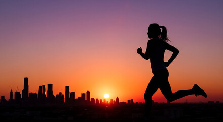 Fototapeta premium Zenith Serenity: Women, Men, and the Concept of Healthy Exercise Above the World