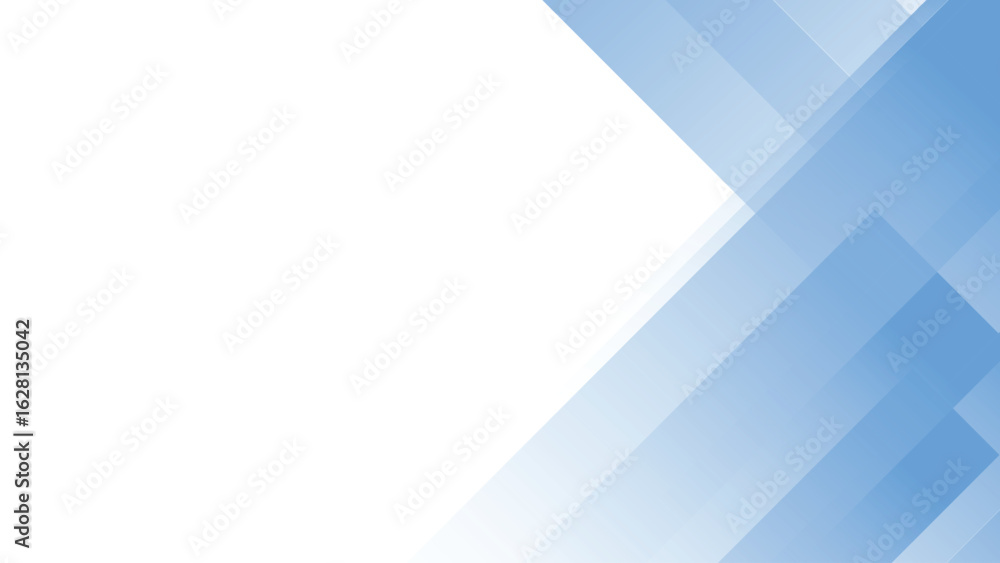 Poster abstract light blue background with square shapes overlapping