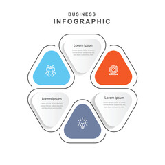 Design template infographic vector element 3 step journey on hexagon concept. 