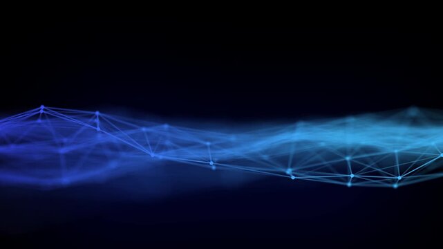 Blue lightning bolt with bright fractal lines for digital energy backgrounds