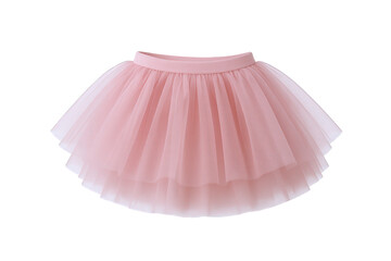 Delicate Pink Tulle Skirt with Layered Fabric and Elastic Waistband, Perfect for Ballet and Fashion