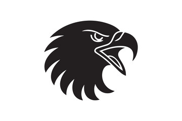 eagle head  silhouette  vector