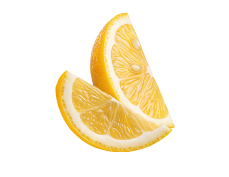 Fresh juicy lemon slices arranged creatively on dark background for vibrant food composition image