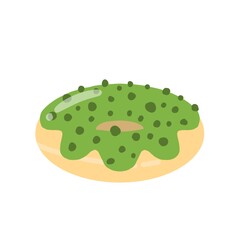 Matcha donut with crumble