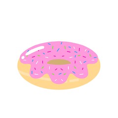 Strawberry donut with meses