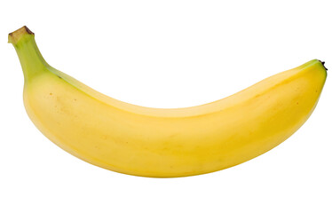 Fresh yellow banana isolated against a black background ready for great healthy fruit snack
