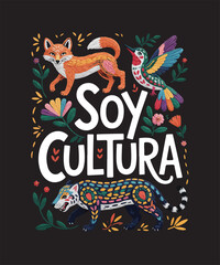 Hispanic Heritage Month T-shirt & Clipart – Latin Culture Symbols, Maracas, Sombreros, Papel Picado, Dancers, Food, Music Elements for Sublimation, Stickers, Crafts, Education & Celebration