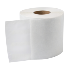 Large roll of soft white tissue paper for bathroom essentials or kitchen cleaning supply needs