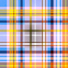 This image showcases a cheerful and colorful plaid pattern, perfect for fabric, textile, or other design applications.