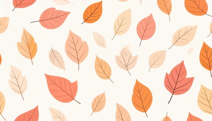 Obraz premium Autumnal Pattern Of Falling Leaves