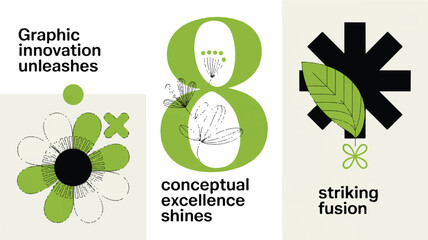 Graphic innovation unleashes conceptual excellence shines striking fusion graphic design
