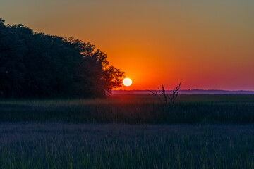 Naklejka premium Bohicket Creek Sunset