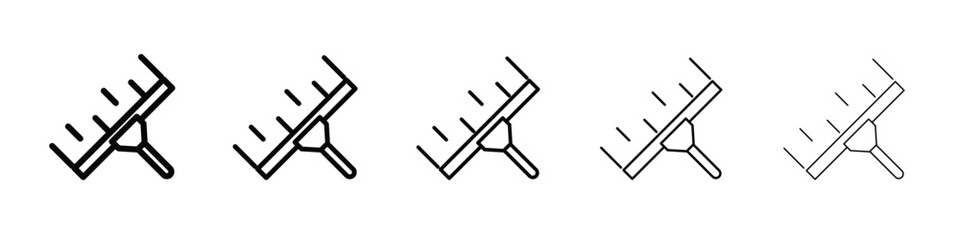 Window squeegee icon logo. Black line icon, vector illustrations.