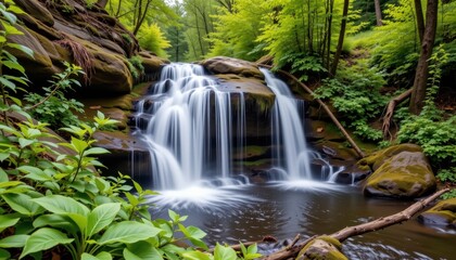 investigate how invasive plant species threaten native flora around waterfalls and what strategies are effective in managing them.