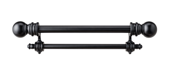 Double Curtain Rod with Ball Finials