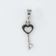 sterling silver jewelry. Silver women necklace with gems 925