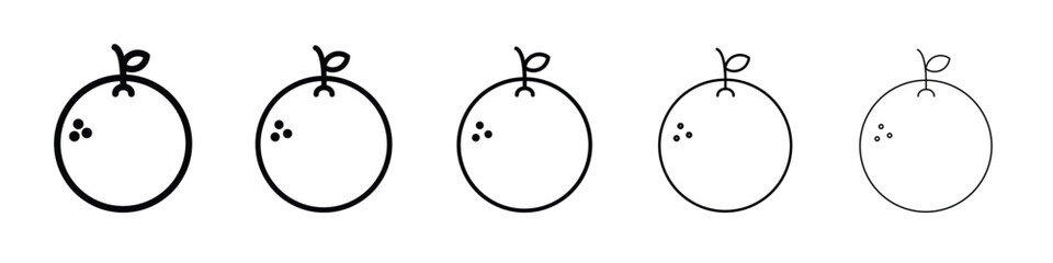 Orange icon logo. Black line icon, vector illustrations.