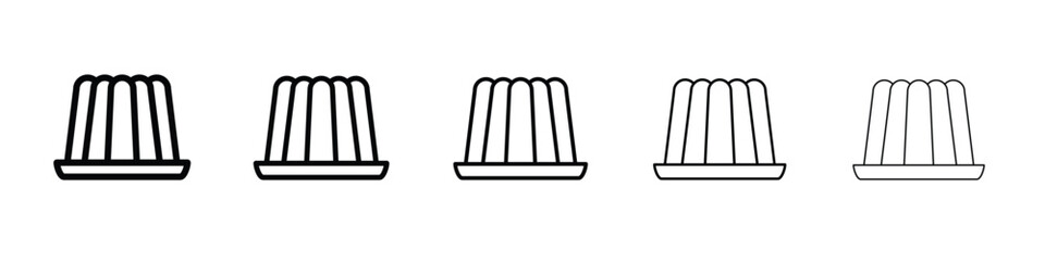 Jelly icon logo. Black line icon, vector illustrations.