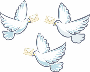 vector illustration of a dove